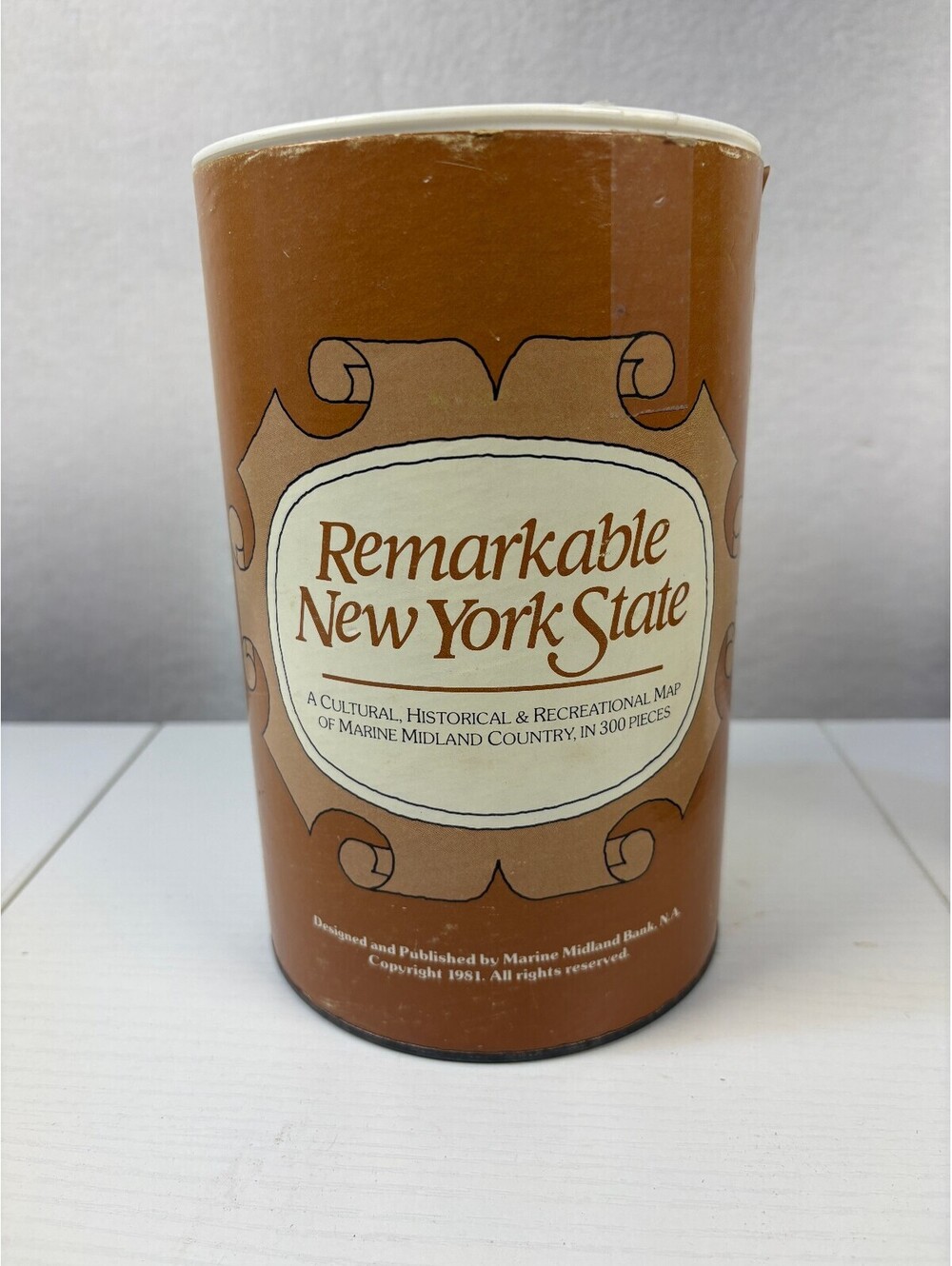 Vintage Remarkable New York State Cultural & Historical Map 300 pc. Puzzle 1981